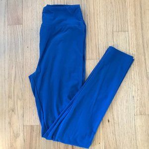 LuLaRoe One Size Solid Blue Leggings
